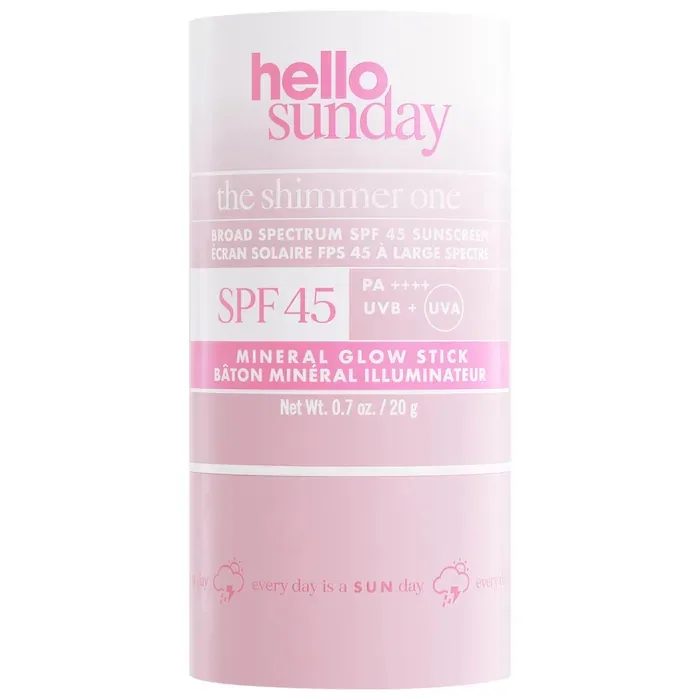 Hello Sunday The Shimmer One SPF 45 Face and Body Mineral Sunscreen Glow Stick with Hyaluronic Acid *Pre-Order*