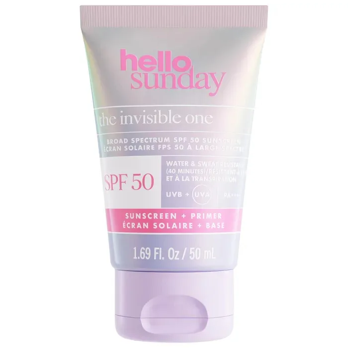 Hello Sunday The Invisible One SPF 50 Hydrating Face Sunscreen + Primer with Hyaluronic Acid *Pre-Order*