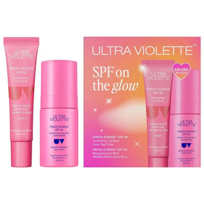 Ultra Violette SPF on the Glow SPF 50 Reapplication Mist & Lip Balm Sunscreen Duo *Pre-Order*