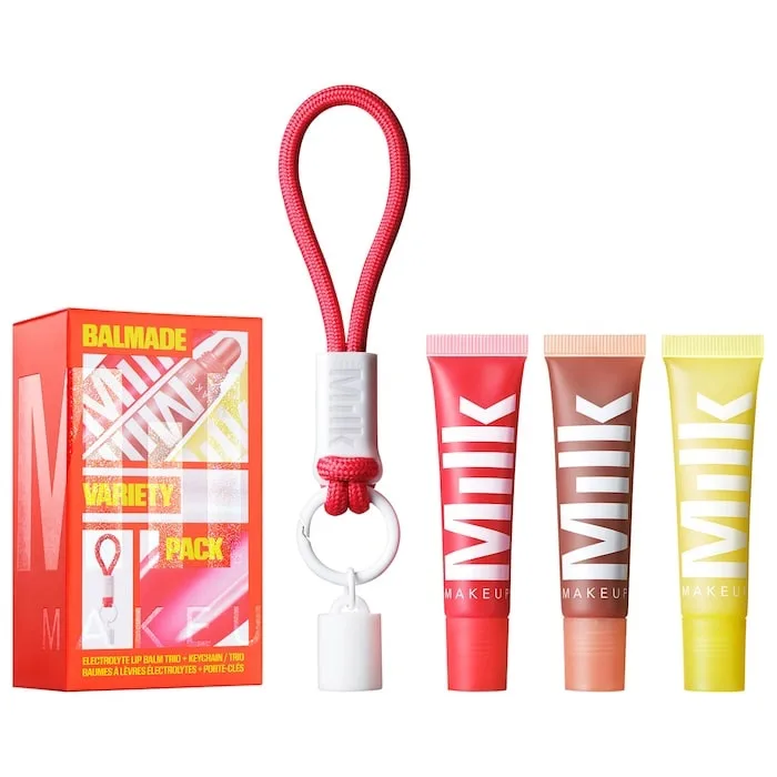 MILK MAKEUP Balmade Variety Pack Hydrating Lip Balm & Keychain Gift Set *Pre-Order*
