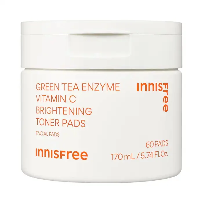 innisfree Green Tea Enzyme Vitamin C Brightening + Exfoliating Toner Pads *Pre-Order*