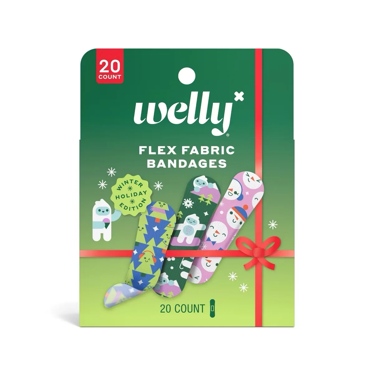 Welly 20pk Holiday Stocking Stuffer Adhesive Bandages *Pre-Order*