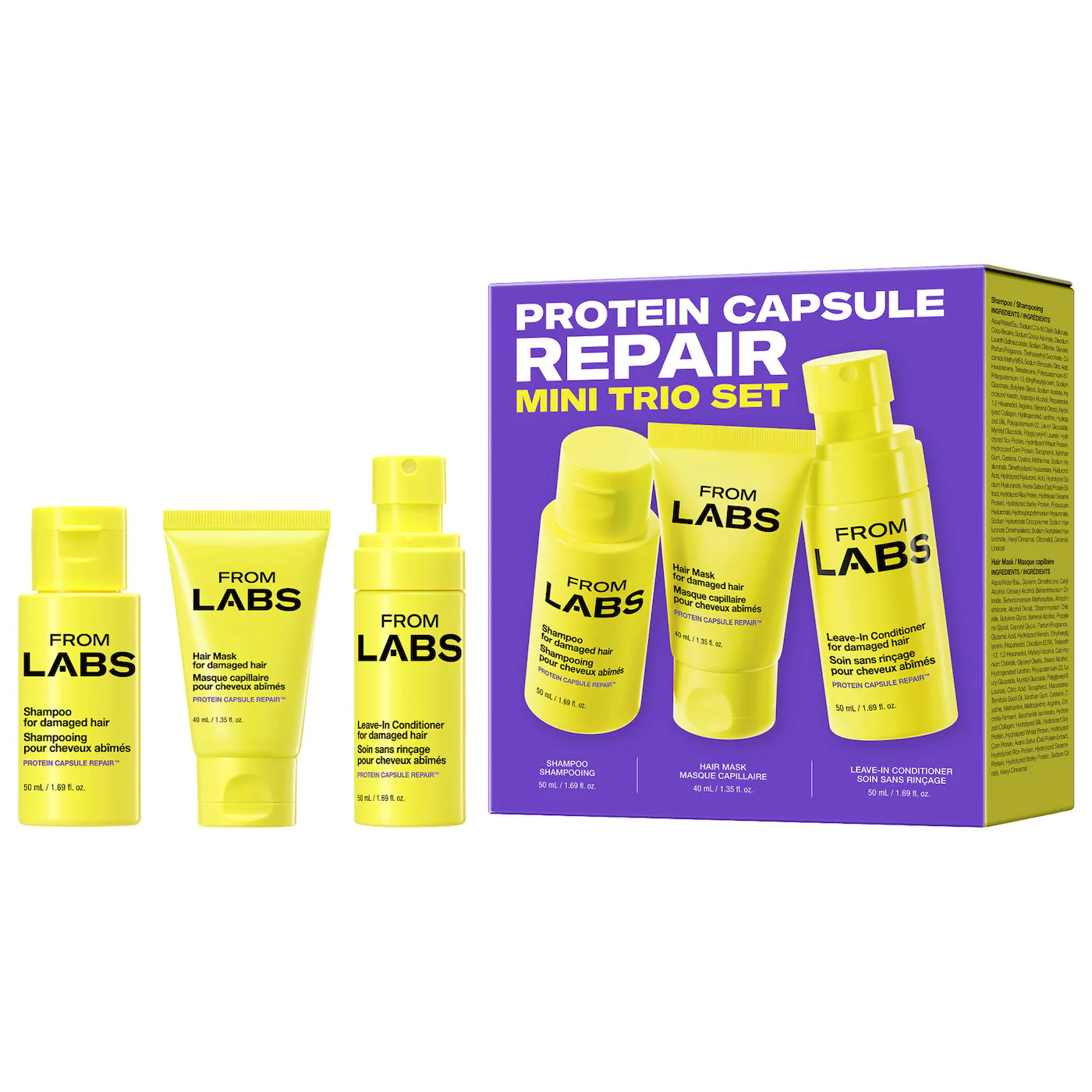 FROMLABS | Mini Protein Capsule Keratin Hair Repair Set (Set Mini Reparador para Cabello con Queratina)