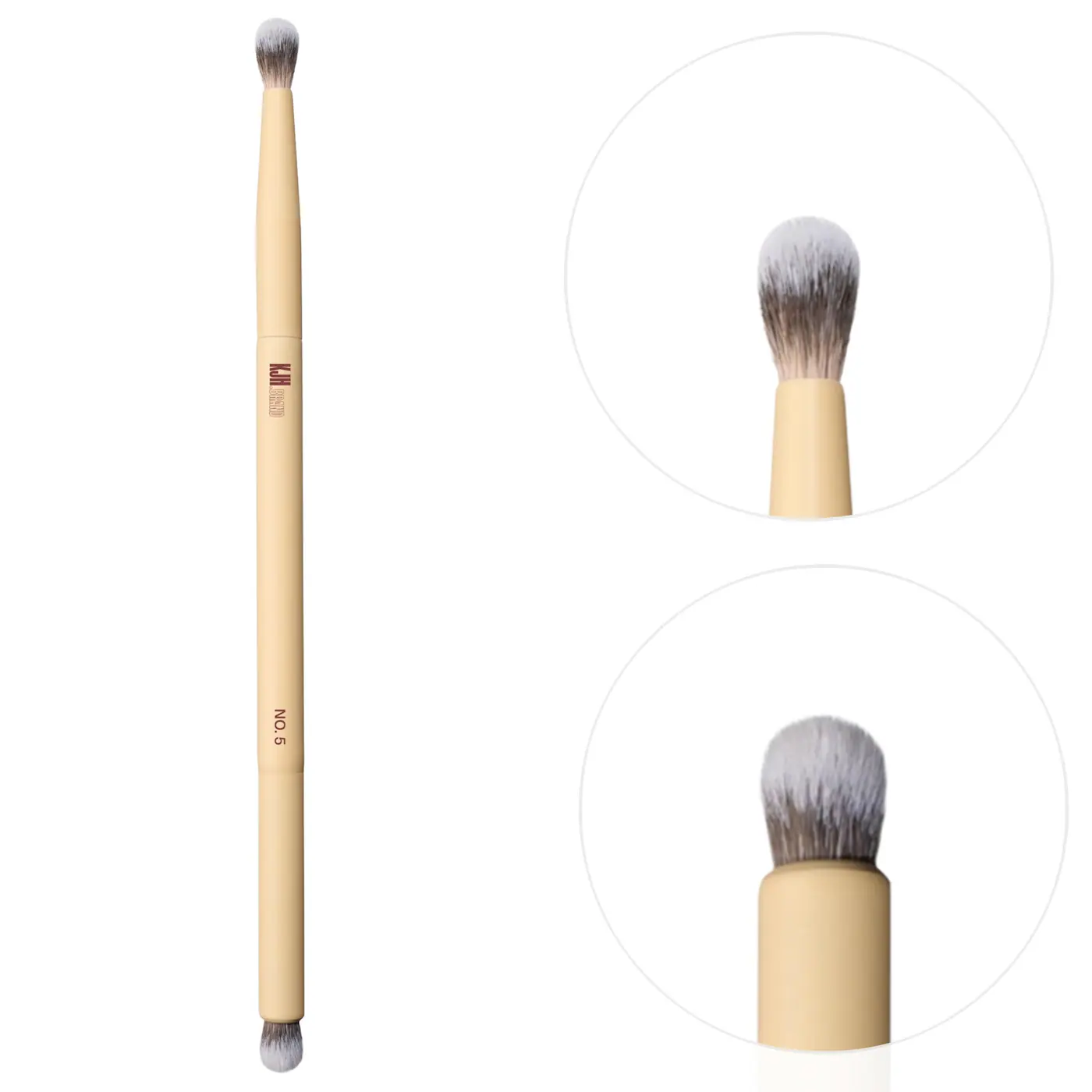 KJH.brand by Katie Jane Hughes | No. 5 Dual-Ended Precision Brush for Lips & Eyes (Brocha doble para labios y ojos)