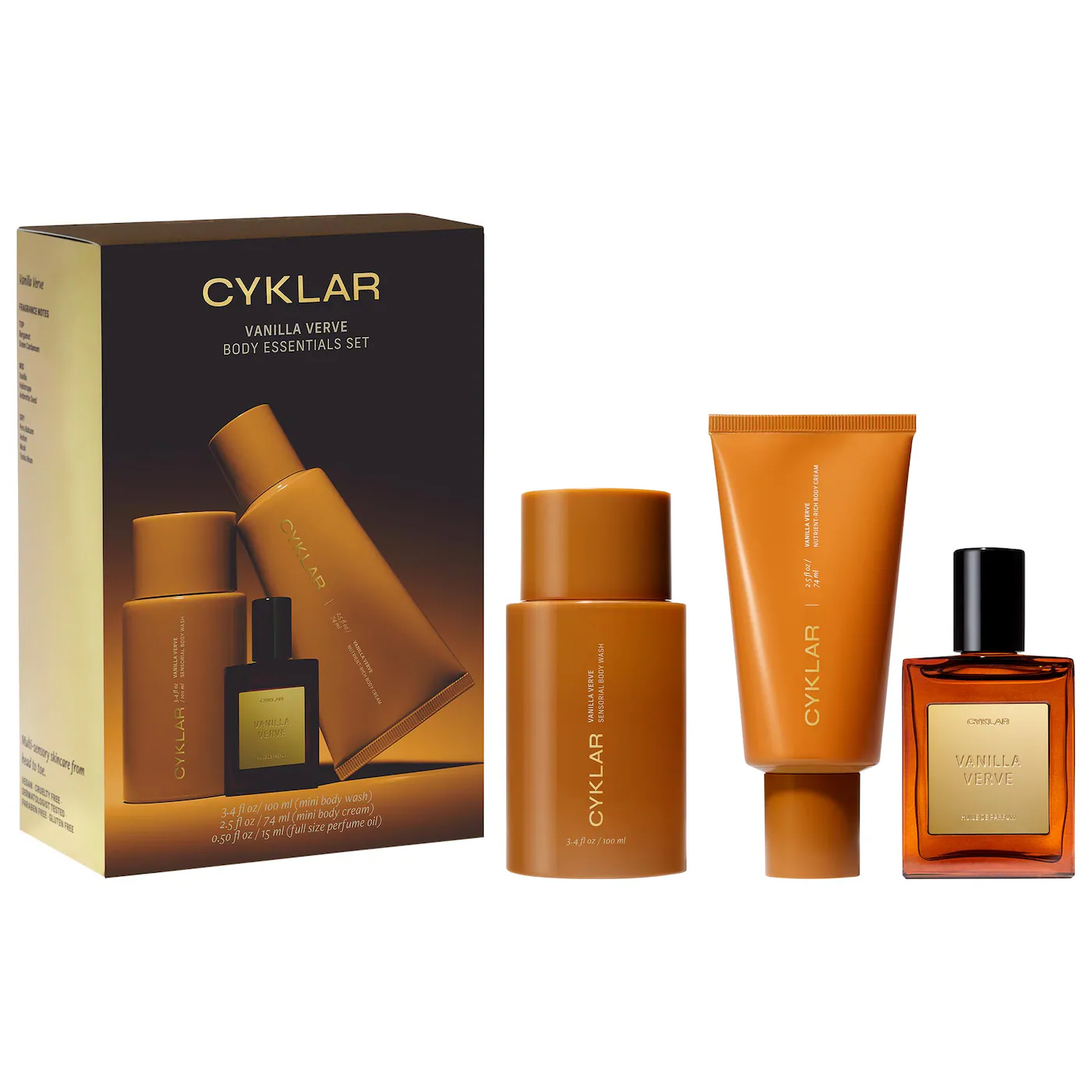 Vanilla Verve Body Essentials Gift Set (Set de 3 piezas: gel de b…